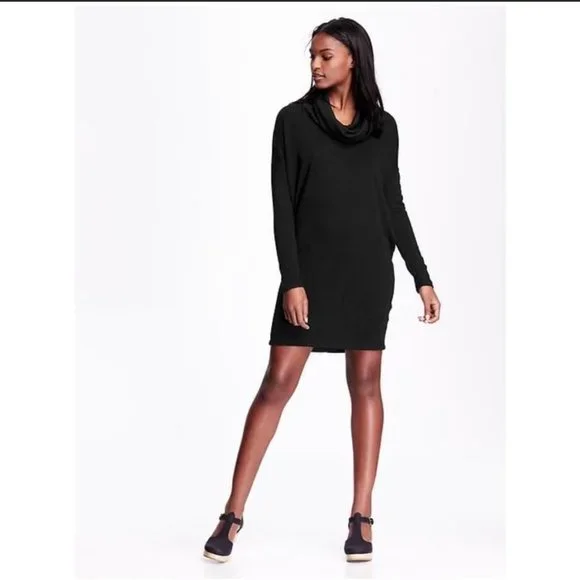 cowl neck black sweater dress Decima Cowl Neck Maxi Dress